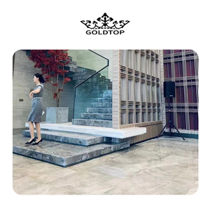 Grande dalle élégante en marbre gris normande avec veines subtiles pour revêtement de sol de hall résidentiel et installation de panneaux muraux - Product Image 5