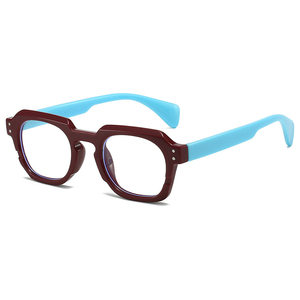 Lunettes de lecture optiques carrées bicolores épaisses en PC, anti-fatigue, grossissantes, pour presbytes, marque privée - Product Image 5