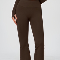 Ensemble de vêtements de yoga 3 pièces pour femmes, vêtements de sport sans couture, leggings de sport à taille haute et évasés, collants chauds pour femmes, vêtements de sport personnalisés