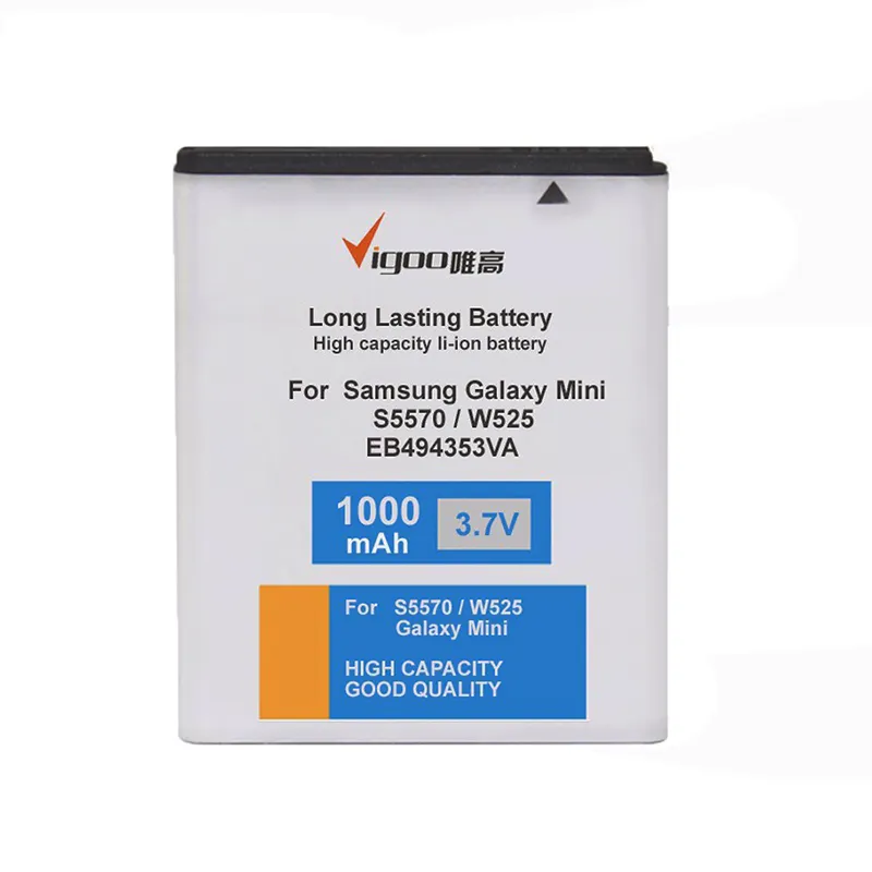 Wholesale price cell phone batteries S5570 mobile phone battery 3.7v li-ion battery for samsung