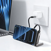 Câble tressé en nylon 240W 5A avec support de téléphone, boîte couleur, transfert de données, chargeur rapide pour ordinateur portable, multi-angles pour iPhone 17 et joueurs
