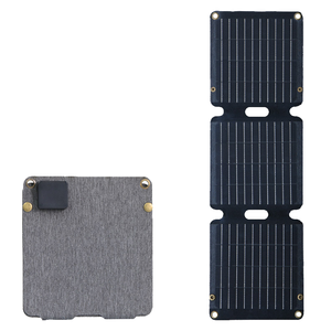 EU Hot Selling 21W Foldable Solar 22% Efficiency Waterproof 1680D Black Portable Energy <b>Storage</b> for <b>Camping</b> & Home Use - Product Image 1