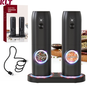Base-Charging Adjustable Salt <b>Pepper</b> <b>Grinder</b> Electric <b>Pepper</b> <b>Grinder</b> USB-C Rechargeable Salt and <b>Pepper</b> <b>Grinder</b> Set - Product Image 1