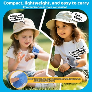 Cinturino regolabile a lungo raggio suono chiaro campeggio <span class=keywords><strong>gioco</strong></span> all'aperto 2 Pack squalo Walkie Talkie giocattolo per bambini - Product Image 3