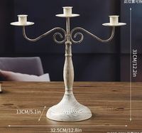 Chandelier en fer doré pour bougies votives, décoration intérieure, ornements de mariage, lanternes et pots à bougies