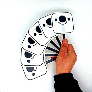 Custom Innovative Cartoon Plastic pp <strong>Fan</strong> Wholesale High Quality <strong>Folding</strong> <strong>Hand</strong> <strong>Fans</strong> for Promotion Gifts - Product Image 3