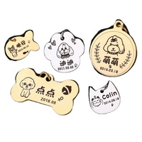 Tarjeta de identificación personalizada con logotipo de Mascota, etiqueta láser con nombre de gato y campana para perro