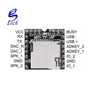 Mô-đun Máy Nghe Nhạc MP3 DFPlayer Mini, Bảng Giải Mã Giọng Nói MP3, Hỗ Trợ Thẻ TF, Cổng Chữ U IO/Cổng Nối Tiếp/MP3-TF-16P Quảng Cáo - Product Image 5