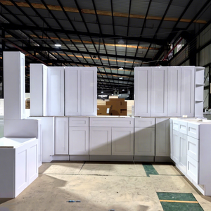 Gabinete de Cocina de Madera Premium para Uso Comercial y Residencial, Estilo Americano, con Encimera, Tiradores y Fregadero - Product Image 1