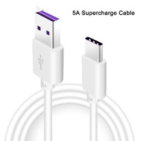 Kabel pengisi daya pintar USB-C 5A, kabel USB pengisian daya Cepat 3A 5V, earphone komputer & ponsel, untuk ponsel
