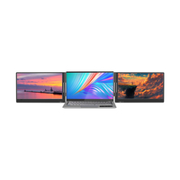 14 Zoll Tragbarer Monitor IPS FHD Bildschirm 1080P Laptop für Lagerarbeit/Gaming/Telearbeit Frei Drehbar Ein-Kabel-Verbindung