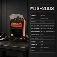 Machine à souder à l'arc Sanyu MIG-200S 3-en-1 MIG TIG MMA, soudeuse portable 110V/220V 200A