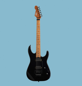 Guitarra Eléctrica Profesional de 3 Piezas con Cuerpo de Álamo Sólido, Mástil de Arce Tostado, Radio de 20 Pulgadas y Trémolo Floyd Rose - Product Image 1