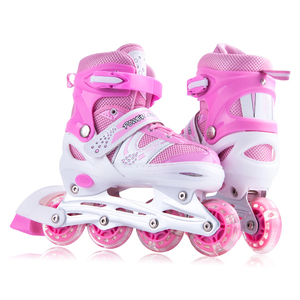 Patins à roulettes à quatre roues en stock, taille réglable, pour l'extérieur, avec châssis en alliage d'aluminium respirant et roulettes lumineuses, modèle à roulettes basses - Product Image 5