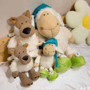 Peluche Le Grand Loup Mauvais et la Mouton Endormi avec un Loup en peau de mouton, Poupée Mouton et Loup - Product Image 2