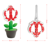 Nouvelles ciseaux en forme de fleur avec support, mignons ciseaux de bricolage pour la découpe de papier, fournitures scolaires, ciseaux de sécurité