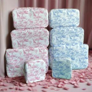 Rose Animal <span class=keywords><strong>Toile</strong></span> Cosmétique Cas <span class=keywords><strong>Chinoiserie</strong></span> Style <span class=keywords><strong>Toile</strong></span> <span class=keywords><strong>De</strong></span> <span class=keywords><strong>Jouy</strong></span> Voyage Maquillage Poche Nouveau Nylon Lavage Sacs Femmes Pochettes <span class=keywords><strong>De</strong></span> Rangement - Product Image 5