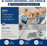 Hamac de toilettage pour petits chiens avec support, hamac de bain pliable pour chiens et chats, pour le bain et les soins quotidiens