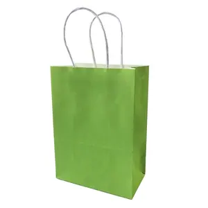 Sac en papier OEM de vente chaude avec poignée sacs en papier à provisions imprimés personnalisés sac en papier kraft alimentaire