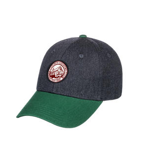 Custom 6-Panel Golf <b>Hat</b> with Two-Tone Embroidered Logo Cotton Twill Baseball Cap Gray IVA-C-G-71 Featuring Puff Printing - Product Image 2