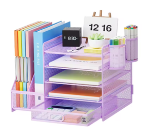 OEM مع حامل ملف منظم ورقي من 5 طبقات بدرج منزلق ودرج 2 حرف - Product Image 4