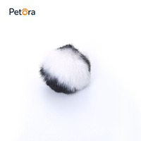 Petora Fournitures pour animaux de compagnie Vente en gros Balle à mâcher interactive apaisante en peluche à imprimé léopard avec herbe à chat pour chaton