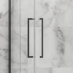 Kamalu moderne porte doccia Frameless 130x130mm pistola metallo colore incernierato KT1000GM per alberghi ville 10mm di spessore vetro alluminio - Product Image 2