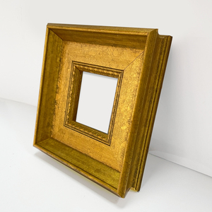 Tùy chỉnh rắn gỗ bán buôn màu vàng hình ảnh khung artware 3x3 treo tường trang trí nội thất khung ảnh - Product Image 4