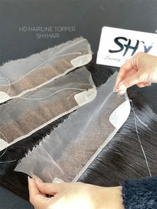 วิกผมแบบกริปคลุมผมแบบ HD แถบคาดผมด้านหน้าแบบใหม่ที่เข้ากันได้กับท็อปเปอร์สวมใส่สำหรับผู้หญิงผิวขาวบริสุทธิ์16นิ้ว - Product Image 4
