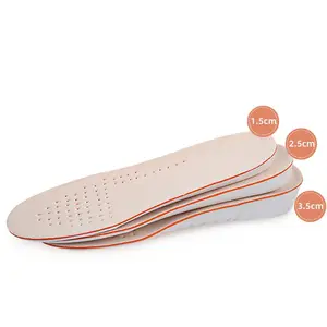 Wholesale of men's and women's PU two-layer insoles for autumn and winter thickened soft sole sports shock absorption insoles