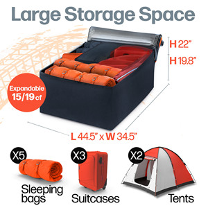 Sac de toit de voiture gratuit, imperméable, protection solaire, pliable, avec tapis antidérapant pour véhicule, 425L - Product Image 5