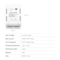 Application Smart Life TUYA, interrupteur de surveillance de la température, récepteur 85V-250V, relais 1CH, WiFi, contrôle par application TUYA, télécommande Smart Life