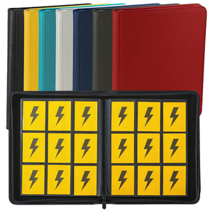 Porte-cartes en cuir PU, 9 pochettes, 360 cartes, <span class=keywords><strong>classeur</strong></span> de collection, porte-cartes avec fermeture éclair - Product Image 1