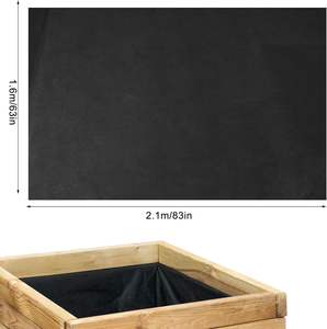 Udewo Fabric Liner Large Veg Trough Outdoor Raised Bed Planter Liner Non Woven Black <strong>Vegetable</strong> <strong>Trugs</strong> Herb Lightweight Breathable - Product Image 2