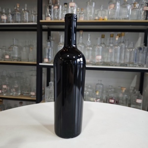 Fabricante de China, <span class=keywords><strong>precio</strong></span> de fábrica, pantalla de licor vacía, botellas de vidrio negro para vino, <span class=keywords><strong>750</strong></span> Ml - Product Image 3
