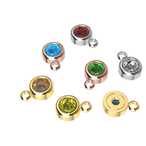 Colgante de esmeralda de piedra única Collar de piedras preciosas Mes DE NACIMIENTO Encantos de piedra Collar de piedra natal Oro laminado - Product Image 2