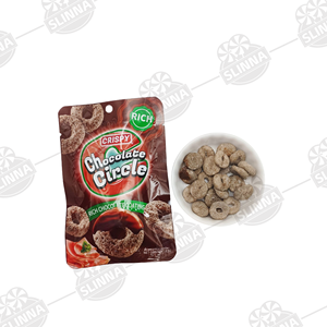 Snacks <span class=keywords><strong>de</strong></span> <span class=keywords><strong>grano</strong></span> inflado recubiertos <span class=keywords><strong>de</strong></span> <span class=keywords><strong>chocolate</strong></span> crujiente Halal, en forma <span class=keywords><strong>de</strong></span> anillo, con <span class=keywords><strong>chocolate</strong></span> rico, envasados en bolsa pequeña, al por mayor - Product Image 3