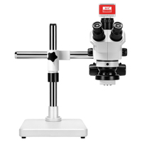 Microscope stéréoscopique trinoculaire 7060 7-60X à zoom continu et focalisation simultanée, avec oculaire PL10X/22mm pour soudure de circuits imprimés de téléphones
