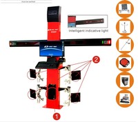 LIGE Machine d'alignement de roue 3d avec 4 poteaux de levage de voiture Équipement de véhicule de voiture Machine d'élément de roue