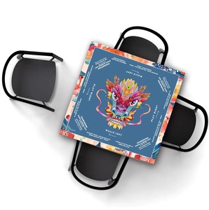 Tapete de Mahjong Lingxi Daifa, Resistente a la Suciedad, Insonorizado, Absorbente de Impactos, Diseño de Panda y Flor de Cerezo, Fácil de Limpiar, Unisex, Multiusos - Product Image 3