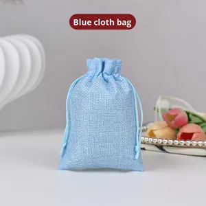 ถุงผ้าลินินผสมแบบมีเชือกผูกสำหรับใส่กาแฟ บรรจุภัณฑ์ของขวัญเครื่องประดับ ป้องกันฝุ่น อุปกรณ์เสริม คริสต์มาส รีไซเคิลได้ เคลือบยูวี พิมพ์ลายสกรีน - Product Image 6