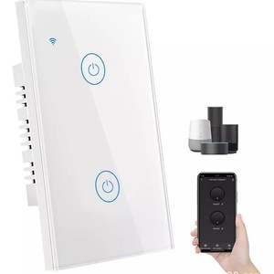 WiFi Smart Wall Switch Touch Panel Voice Control App <b>Timer</b> 1/2/3 Gang <b>Light</b> Switch <b>for</b> Smart Home - Product Image 2