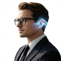 Lunettes Intelligentes Traducteur IA 28g 80mAh+80mAh Contrôle Tactile Étanche Double Chargement Magnétique Enregistreur Audio Professionnel pour Réunions