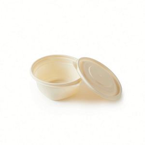 Tazón de Almidón de Maíz Biodegradable con Tapa, Ecológico, para Sopa, Ensalada, Fideos, Lonchera Grande de 2Oz 4Oz - Product Image 1