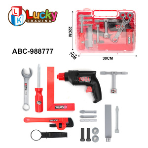Jouets de rôle pour enfants Luckytoys, jeux de simulation, ensemble d'outils de réparation pour tout-petits avec boîte en plastique portable - Product Image 4