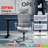 Chaise de bureau ergonomique en maille à dossier haut, accoudoirs 5D, siège en mousse inclinable multi-positions, durable, pour espace de travail professionnel et projets