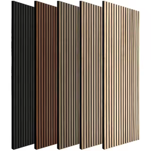 แผ่นไม้อะคูสติกแผ่นไม้ MDF ที่มีสไตล์เก็บเสียงสำหรับการตกแต่งภายใน - Product Image 5