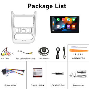 Podofo Android autoradio 9 pouces Double Din Carplay Android Auto GPS prise en charge caméra AHD pour Renault Logan 2009-2013 vente en gros OEM - Product Image 6