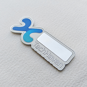 JINFUJIA RVS Strass Eco-vriendelijke Zeefdruk Spuitgiet 70x20mm Op Maat Gemaakt Veiligheidsspeld Oberbadge - Product Image 3