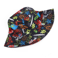 Graffiti Design été seau chapeaux pour hommes femmes à la mode fantaisie casquette pour voyage quotidien fête pêche cyclisme jeunesse Style